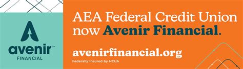 aefcu credit union|AEA Federal Credit Union is now Avenir Financial.